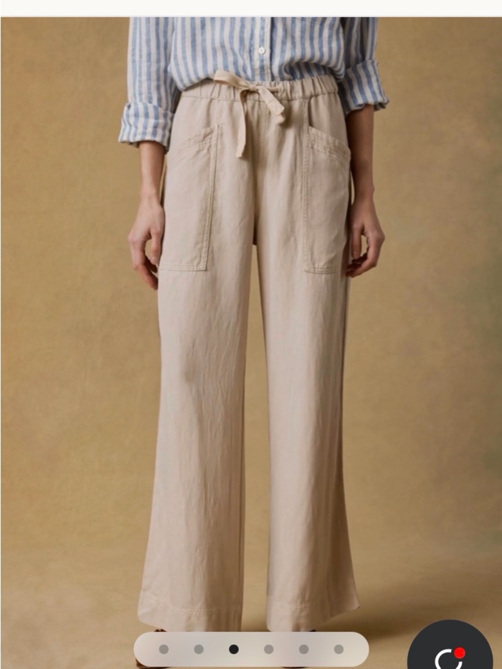 Faherty Topanga Drape Pant - Wheaten Xs